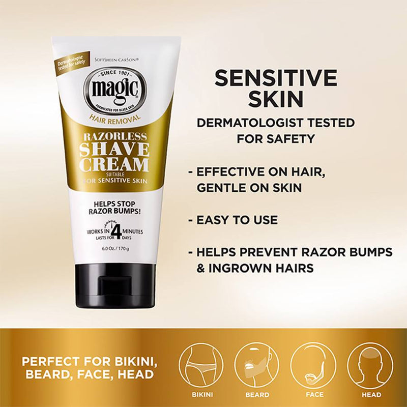 Magic Razorless Cream Shave Sensitive