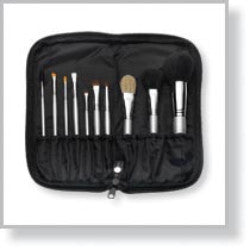 50099 10-Piece Signature Silver Brush Set with Zippered Case (Black)