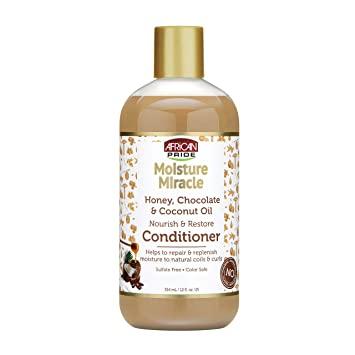 African Pride Moisture Miracle Honey, Chocolate & Coconut Oil Conditioner 12oz
