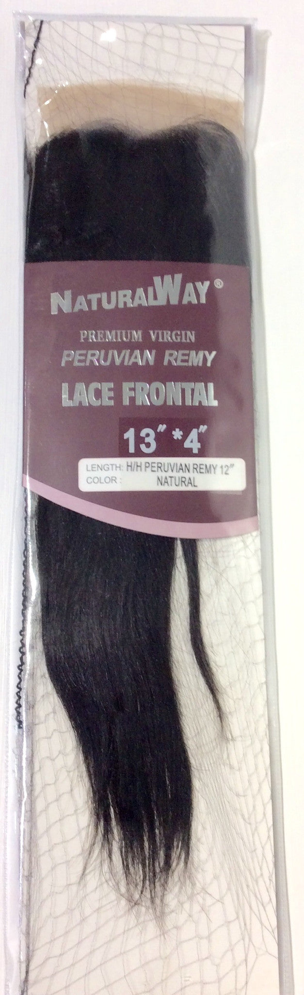 12" Premium Virgin Peruvian  Remy Lace Frontal 13"*4" Natural