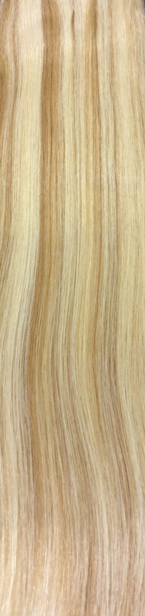 18" 100% Human Hair 7pcs Clip-In Color P27/613
