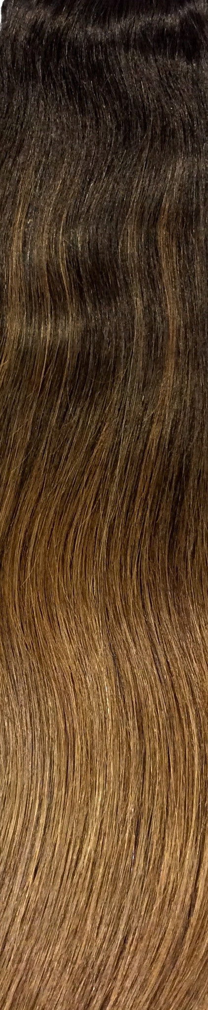 18" 100% Human Hair 7pcs Clip-In Balayage Color B1C/4